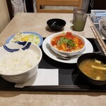 松屋 - 海老のチリソース定食ポテトサラダセット