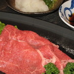 京焼肉 ききょう - 嘻姜おろし 　しゃぶしゃぶ風のお肉を軽く炙り、大根おろし とポン酢でサッパリどうぞ。