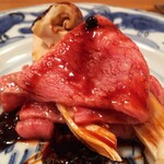 京天神 野口 - ●肉しゃぶ、松茸、山椒ソース