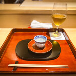 銀座 しのはら - 香煎茶とお盆