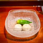 銀座 しのはら - 長芋、里芋、焼き茄子