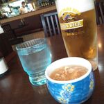 SAHARA - 生ビールとオニオンスープ(サービス)