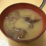 札幌市場めし　まるさん亭 - ぎんなん草のお味噌汁　とろつるっ