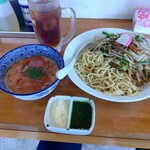 極濃湯麺 シントミ - 【2020.9.27(日)】冷やしトマトもりタンメン(並盛・250g)960円＋烏龍茶198円→0円