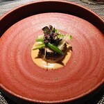 エクアトゥール - カマスと豚トロ　西京味噌のソース