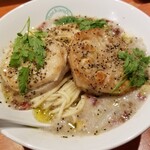 麺屋 六感堂 - 蓮根ポタージュヌードル＋蓮根挟み焼増し