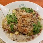 麺屋 六感堂 - 蓮根ポタージュヌードル＋蓮根挟み焼増し