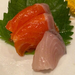 柳家 - ホウライマスとイワナのお造り