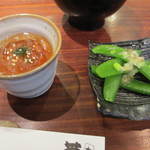 蒼天 - 自家製ところてんとスナックエンドウ