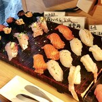 あわら温泉 ホテル八木 - 北海道産生いくら、宮崎生雲丹、長崎天然活〆勘八、越前福井サーモン、長崎宇和島天然活〆メイチ鯛、ぼたん海老@どれもたまらなく最高