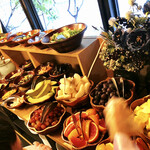 あわら温泉 ホテル八木 - ブッフェ台（窓側）