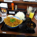 かつ丼 わか葉 - かつ玉丼1000円＋千切りキャベツ新開店無償