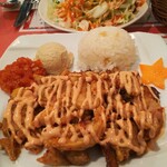 Yıldız Turkish Restaurant & Bar ユルディズ トルコレストラン - チキンケバブとサラダ