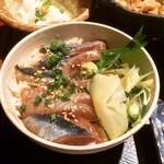 寧々家 - 秋刀魚の漬け丼