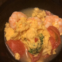 礼華 - 油を使わない海老とトマトと玉子の炒め物