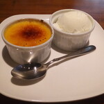 Piatto Shimada - カボチャのブリュレ・バニラアイス