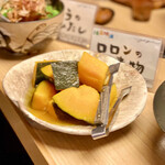 あわら温泉 ホテル八木 - ロロンの煮物＠ロロンはラグビーボール型のカボチャだそう