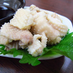 宮崎の地鶏 トロモモ - 地鶏皮湯引きポン酢