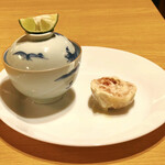 あわら温泉 ホテル八木 - 松茸の土瓶蒸しといちじくの白和え