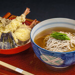 Freshly fried Tempura soba