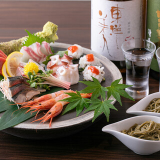 鮮魚と地酒のマリアージュを。