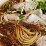 麺処 篠はら - 濃口花椒そば＋肉増し