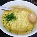 塩そば専門店 桑ばら - 卵黄サーモン丼と塩かけそばの定食