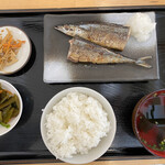 きらら女川 - 焼きサンマ定食 780円です