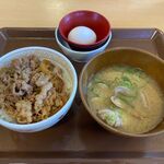 Sukiya - 牛丼ミニ＋あさり汁たまごセット（510円）