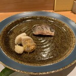 日本のお料理 稲垣 - 梭子魚の酒盗干し