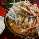 ラーメン 厚木家 - ﾈｷﾞﾁｬｰｼｭｰ麺\950+半ﾗｲｽ現金\100