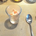 La Brianza - アメーラトマトのシャーベットお口直し。お口直しながら、ドルチェでもいけそうなナチュラルなおいしさ☆