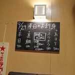 町田酒場 輝一 - 刺身でも頂けます。