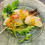 三栗 - マトウダイのカルパッチョ