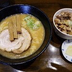 拉麺太极 - 鶏鰹そば　メンマチャーシューミニ丼