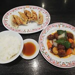 餃子の王将 - 酢豚+餃子+中ご飯