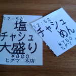 らーめんヒグマ - チケット。