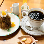 水間珈琲 - モンブランと今月のオススメコーヒー