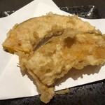 Tempura Shinjuku Tsunahachi - かぼちゃ天220円(2020.9.20)