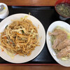 龍勝麺館 - Cセット(刀削麺野菜炒めと棒々鶏)