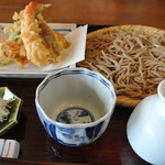 天然海老の天ざる(並)