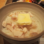 銀座 篝 - 鶏チャーシューバターごはんトリュフ醤油かけ（醤油をかける前）