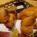 丸鶏料理と濃厚水炊き鍋 鳥肌 - 