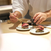 銀座 結絆 - 薪火焼き本鮪かまトロ削ぎ落し ★いっしーリコメンド