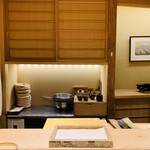 日本橋 蕎ノ字 - いつも整然としている厨房。