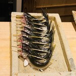 日本橋 蕎ノ字 - ■若あゆ
      ☆静岡県天龍川の若鮎。同県人の『銀座小十』の奥田氏から紹介された同じ鮎を仕入れて使っているとの事。
      