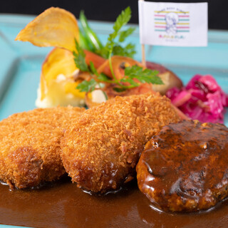 当日ok 大人のお子様ランチ シェフおすすめ神戸牛ワンプレート ステーキ メンチカツ コロッケ 2800円 税込3080円 神戸牛洋食アモナ 三宮 花時計前 洋食 食べログ