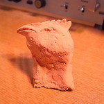 ケンタッキーフライドチキン - 紙粘土ヘッド。食べられません。