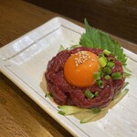 Izakaya KIRAKU - 福島 会津 肉の大久保 さくらユッケ