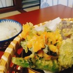 農家のオーベルジュ こもれび - 野菜の天ぷらとかき揚げ